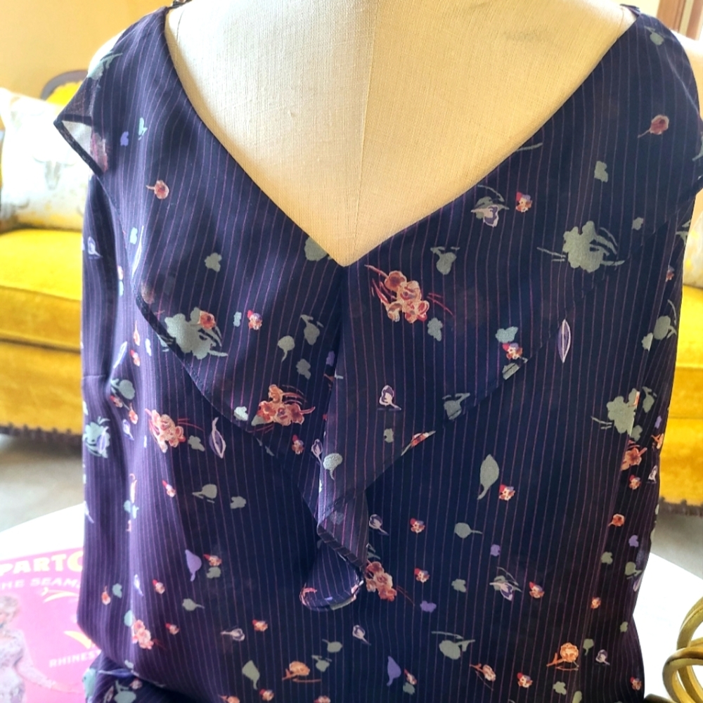 Cabi striped sleeveless cami